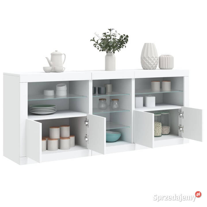 Szafka z oświetleniem LED biała 1815x37x67 Warszawa