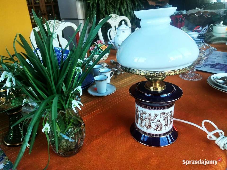 Lampa z kobaltem i scenami
z amfor greckich sprzedam