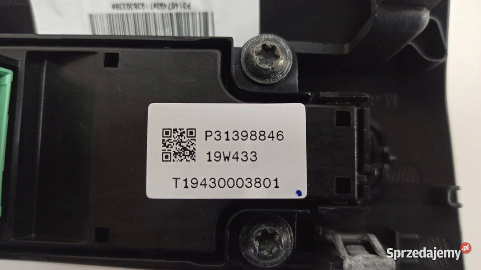 VOLVO V60 S60 S90 V90 PANEL RADIA 31398846 Panele sterowania, przełączniki