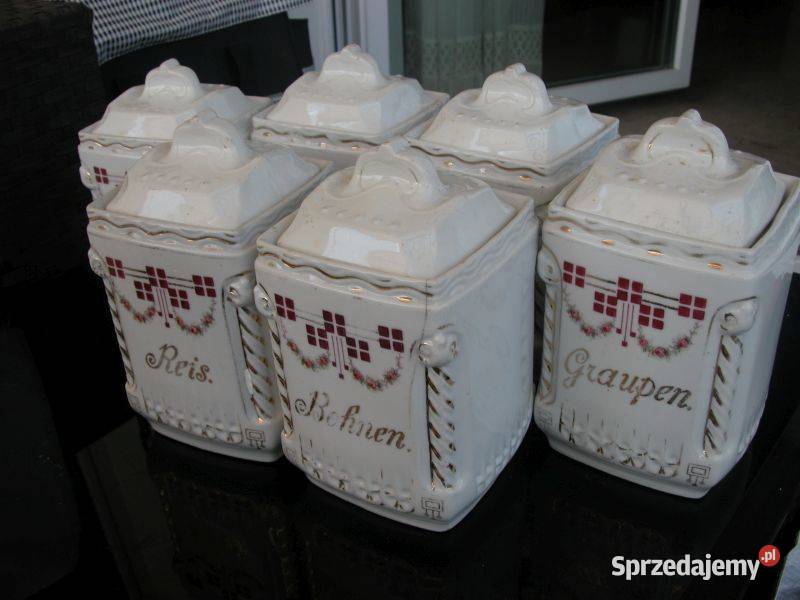stare porcelanowe pojemniki kuchenne Gorzów Wielkopolski