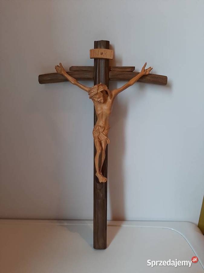 Rzeźba z drewna Ukrzyżowanie krzyż drewniany Lubień