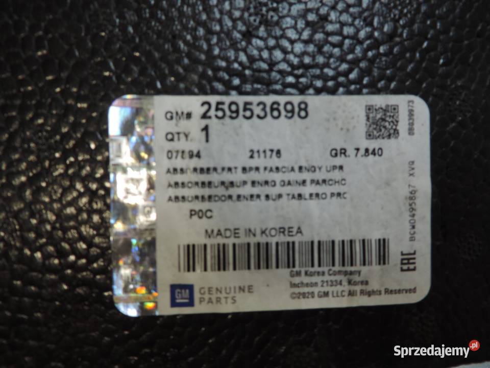 Absorber styropian pianka zderzaka przód Opel sprzedam
