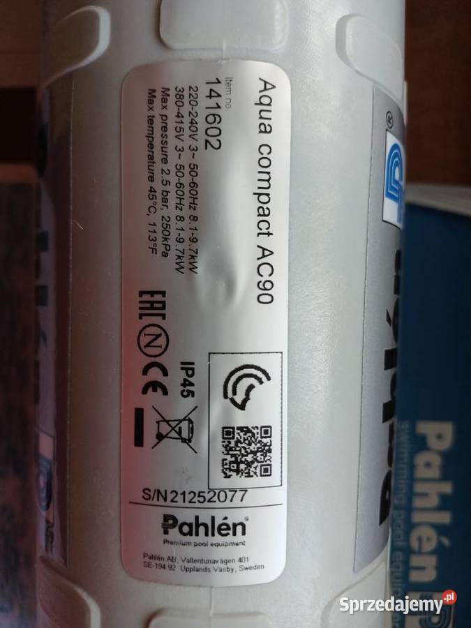 Grzałka elektryczna do basenu Pahlen Aqua