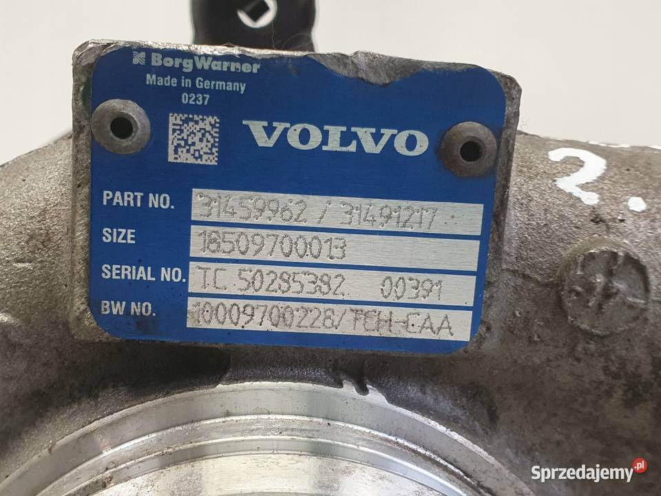 TURBOSPRĘŻARKA Volvo XC60 S60 V60 II 20 D3 turbo Turbosprężarki Chełm