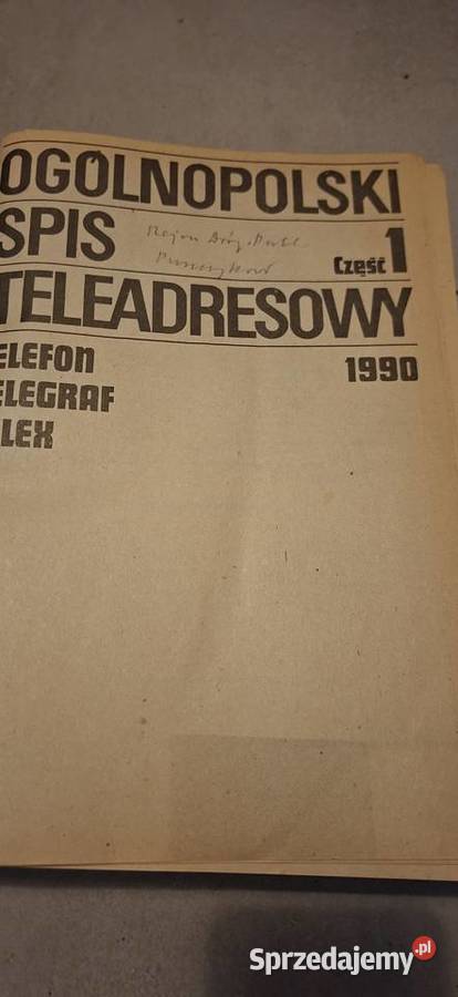 Ogólnopolski Spis Teleadresowy 1990 cz1 twarda Łęczyca