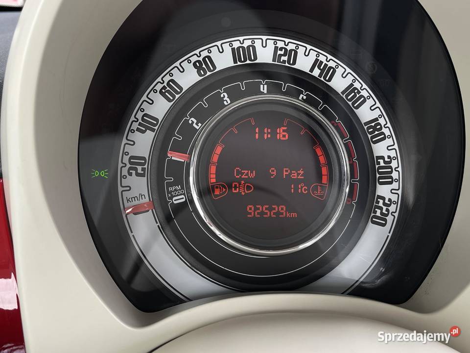 Fiat 500 12 8V 69 2016R 92 529 LOUNGE tryb CITY wspomaganie kierownicy podkarpackie