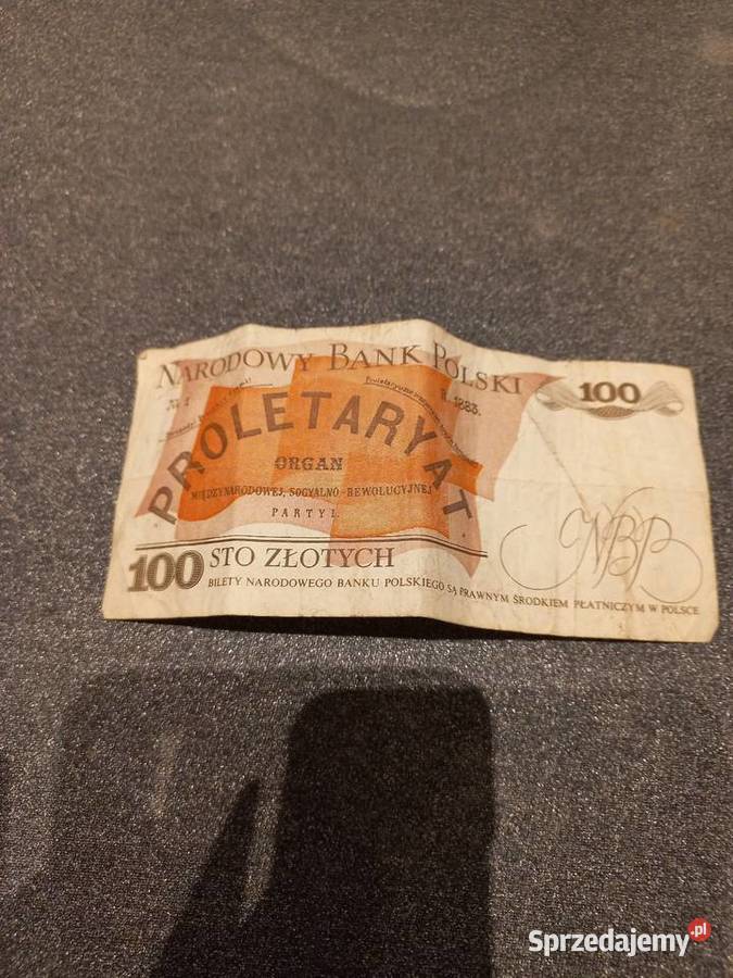 Banknot 100 Waryński prl mazowieckie