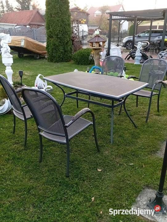Sprzedam komplet mebli ogrodowych z metalu Podławki sprzedam