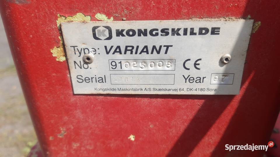 Pług kongskilde variant nieuszkodzony Nowe Skalmierzyce sprzedam