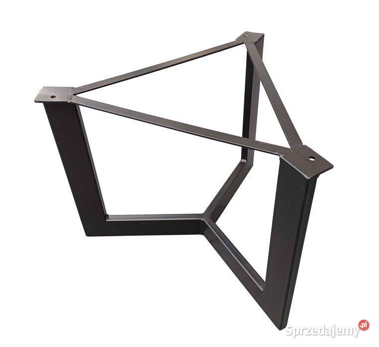 Nogi metalowe, czarne do stolika Loft, profil 6x2 cm