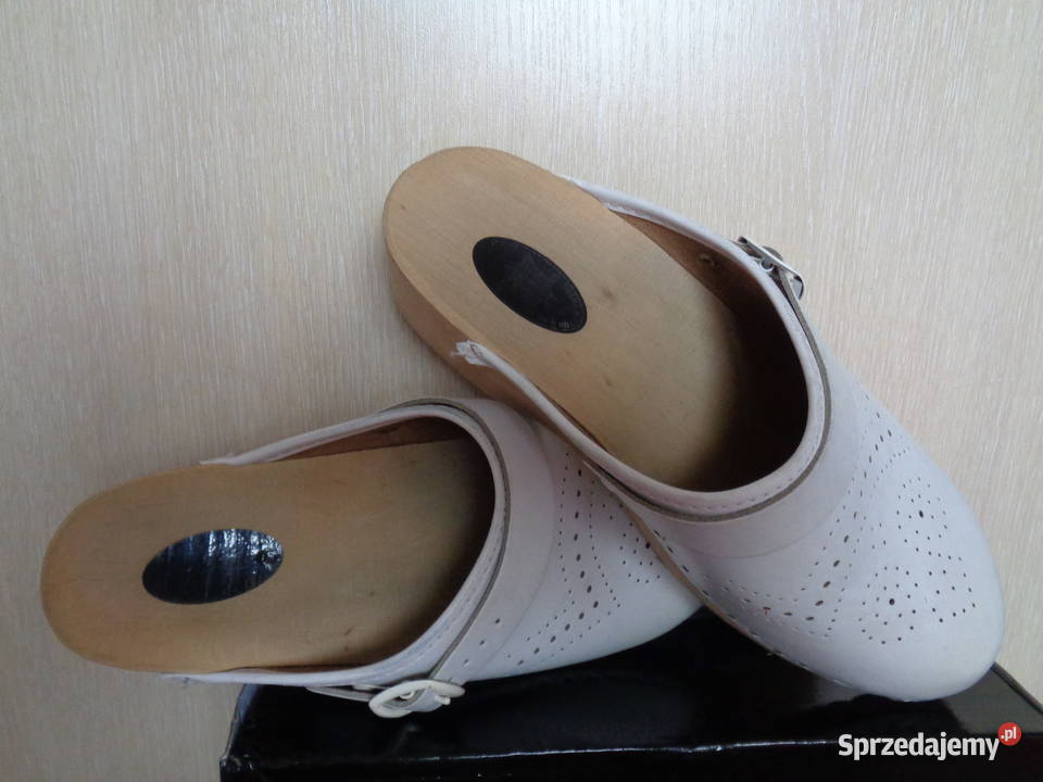 ECCOklapki drewniaki damskie 40 skóra Żory