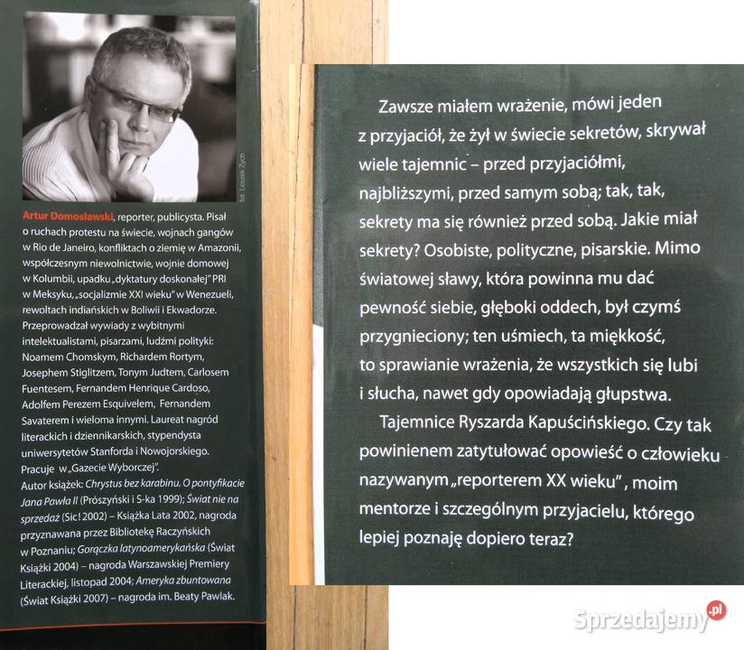 Książka biografia Kapuściński NONFICTION Artur Warszawa