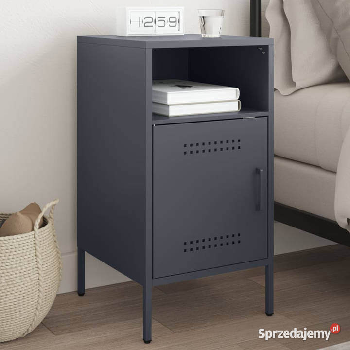 Szafka nocna antracyt 36x39x68 stal WM843070 mazowieckie Warszawa