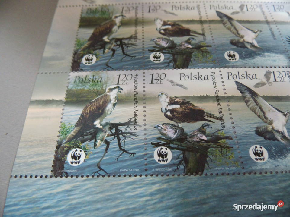Znaczki Bloczek Ptaki Radzewice