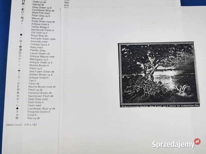 Wzory graficzne haft krzyżykowy Pozostałe Wiśniowa