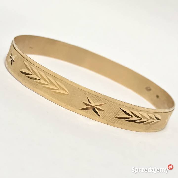 Złota BRANSOLETKA damska 750 18K SZTYWNA mazowieckie Warszawa