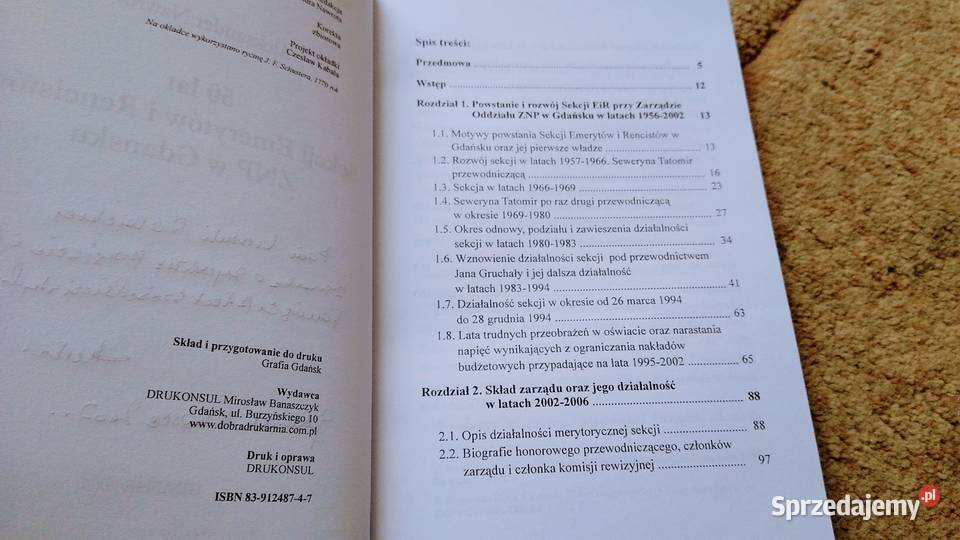 50 lat Sekcji Emerytów i Rencistów ZNP w Gdańsku Gdańsk sprzedam