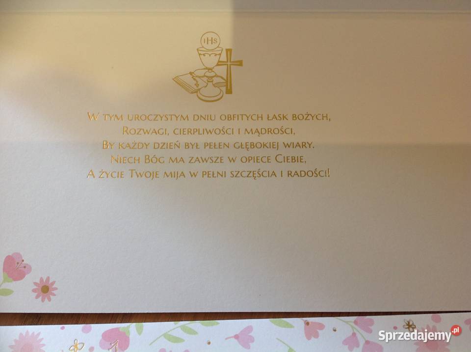 Kartka Pamiątka I Komuni Świętej Dziewczynki Nowa Sól