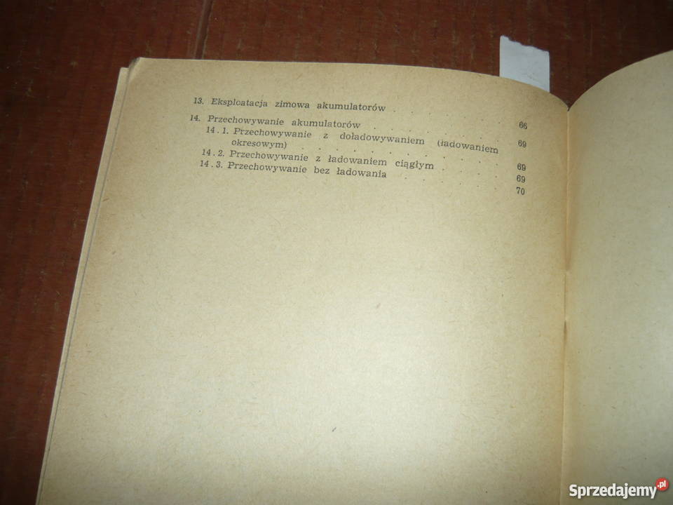 Konserwacja i eksploatacja akumulatorów 1957r małopolskie