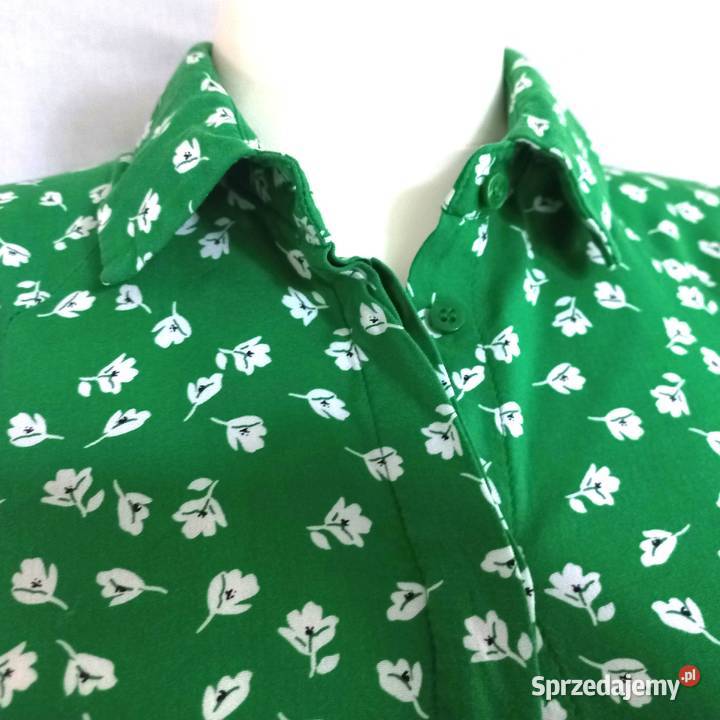 Sukienka długie rękawy Zielona r 38 HM wiskoza sprzedam