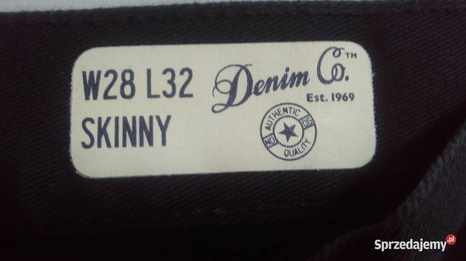 Spodnie czarne Jeans gruby Damskie SKINNY r 3638