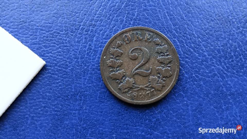 Stare monety 2 ore 1877 Norwegia Numizmatyka Kolekcje Lesko