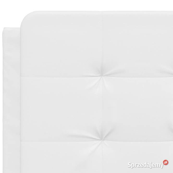 Rama łóżka z LED biała sztuczna skóra 140x200 mazowieckie Warszawa sprzedam