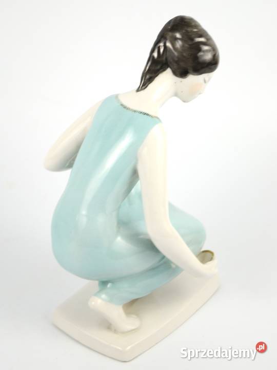 Brunetka wodą Hollohaza lata 60te rzadka Porcelana i szkło Warszawa