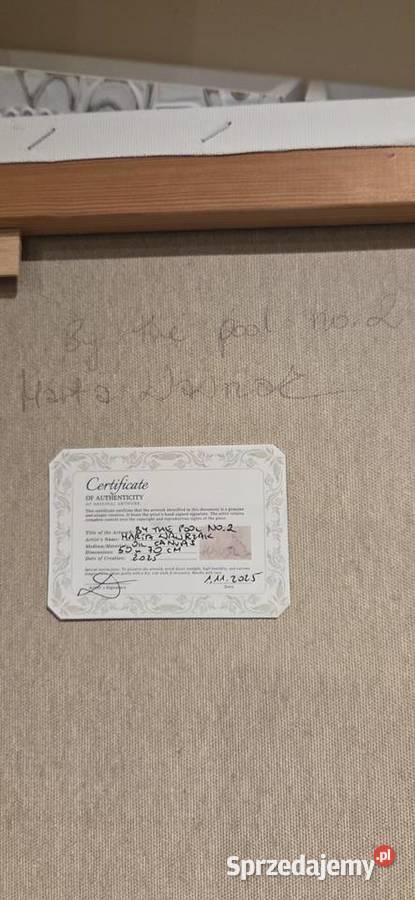 Obraz ręcznie malowany z certyfikatem