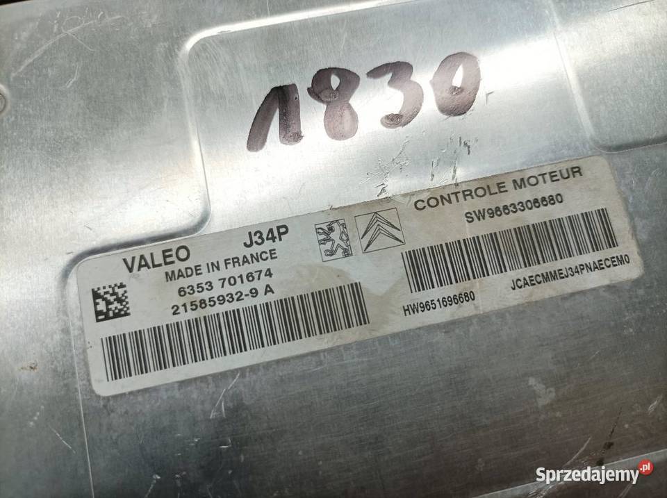 STEROWNIK SILNIKA 9663306680 11 B 59 Citroen C2 sprzedam