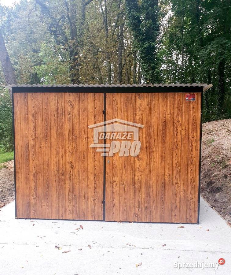 Garaz blaszany 3x6 Brama dwuskrzydłowa Włocławek