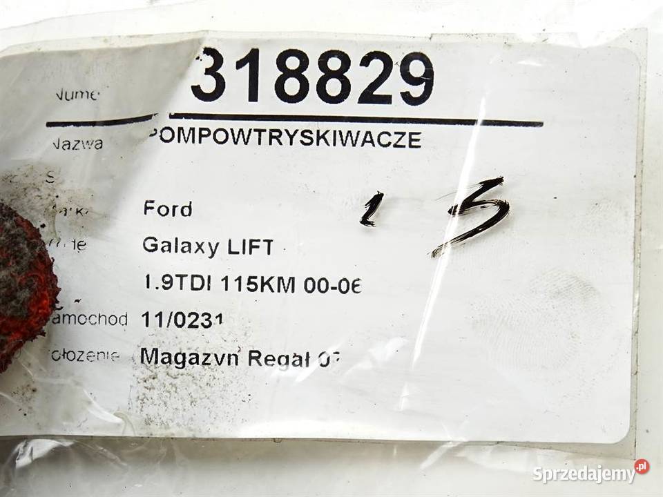 POMPOWTRYSKIWACZE FORD GALAXY MK1 0414720029 19 osobowe