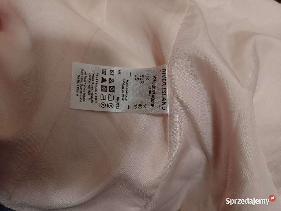40L RIVER ISLAND Różowa lniana kamizelka bez rękawa Kraków