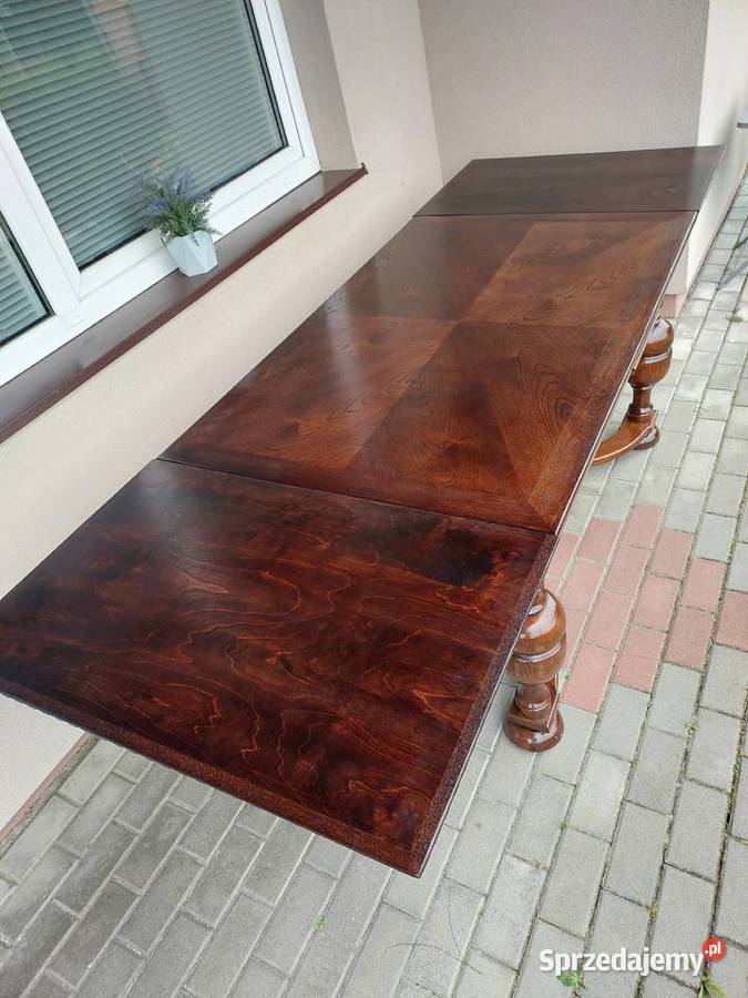 Stary stół solidny rozsuwany 91x140255 renowacji pomorskie sprzedam