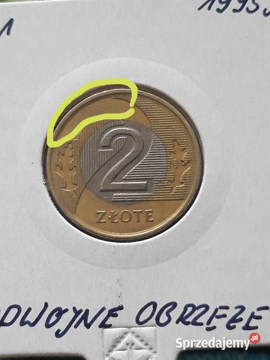 2 złote 1995 r z błędem mennicy 1