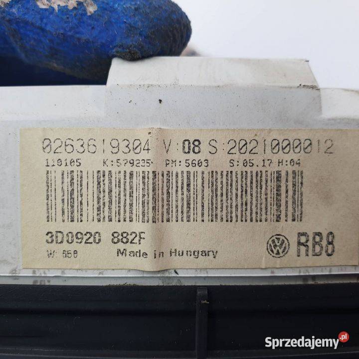 LICZNIK ZEGAR VOLKSWAGEN PHAETON 3D0920882F Pozostałe Lipno sprzedam