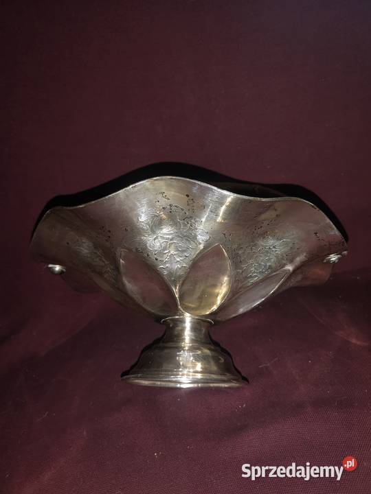 Patera platerowa w grawerowane kwiaty sprzedam