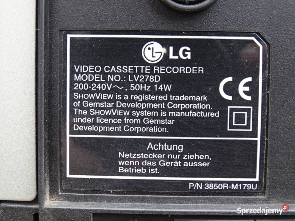 Magnetowid LG LV2780 prosty monofoniczny w pełni Gorzów Wielkopolski