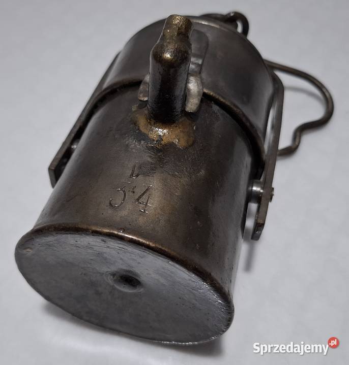 Lampa górnicza karbidowa D 34 14x11x235 998g Czeladź sprzedam