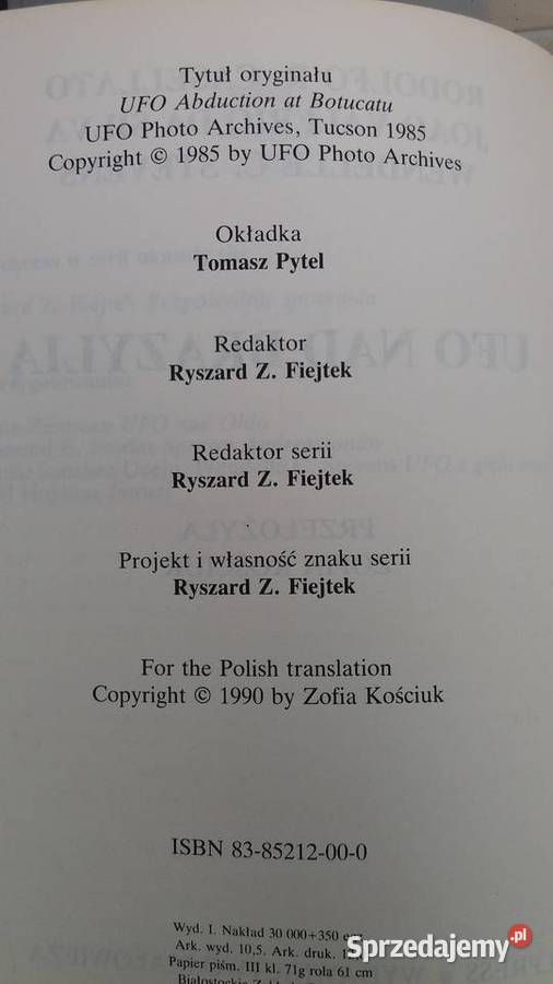 Ufo Brazylią Silva Castelato książki mazowieckie Warszawa