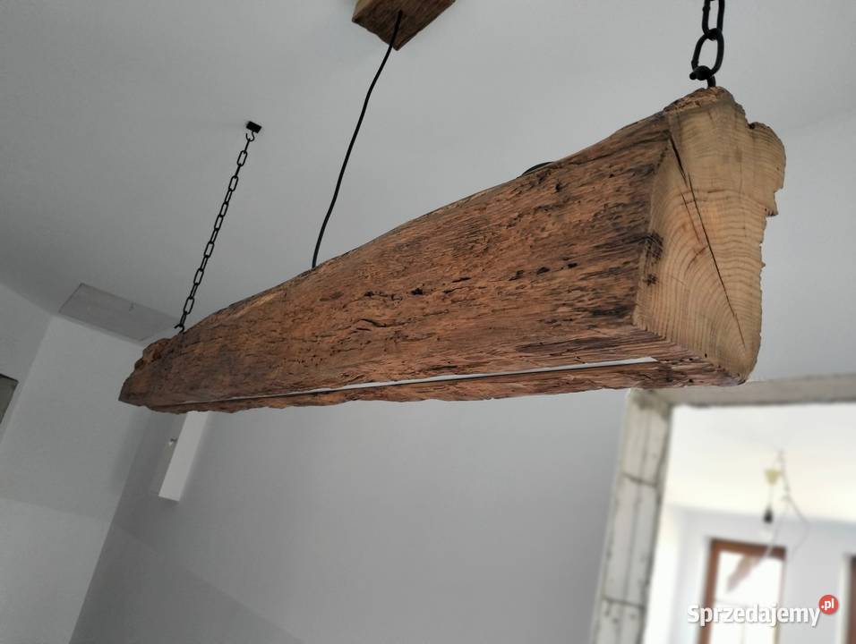 Drewniana wisząca lampa Led dębowa starabelka w Bytów sprzedam