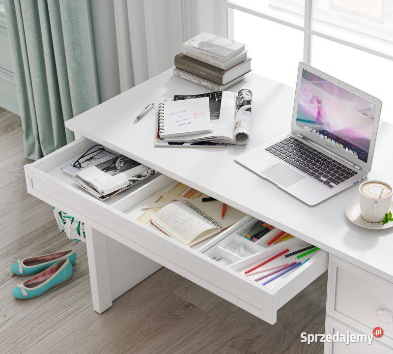 Biurko z nadstawką Cilek Rustic White nowe styl Warszawa