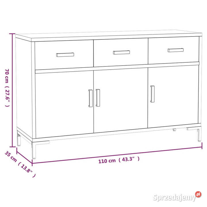 Szafka brązowa 110x35x70 lite drewno sosnowe Warszawa sprzedam