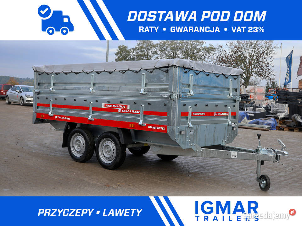 TEMARED TRANSPORTER 30152 z plandeką płaską i burtowe Cegielsko