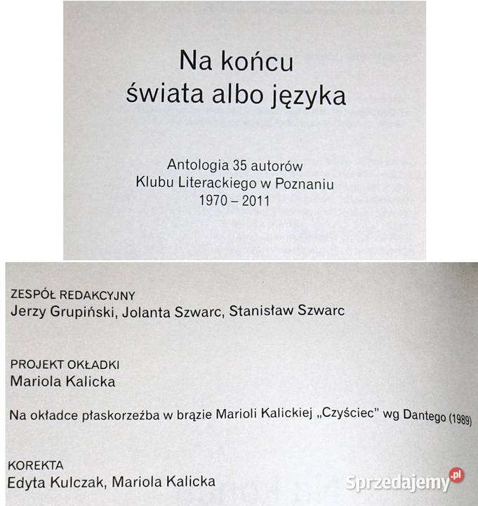 Na końcu świata albo języka Antologia Rok wydania 2011 Chełm