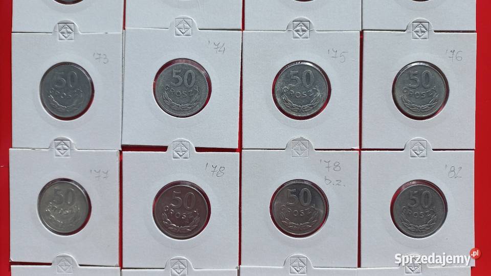 50 groszy PRL wszystkie roczniki aluminiowe Trzebinia
