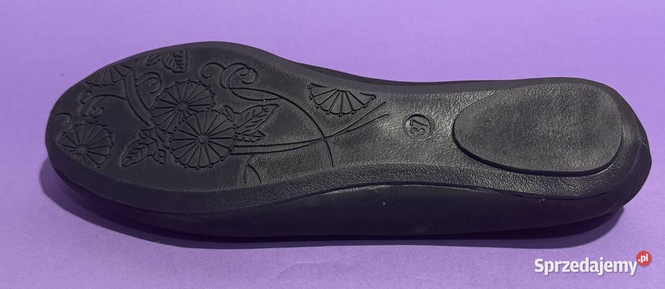 Czarne gładkie baleriny rozmiar 40 AKS5