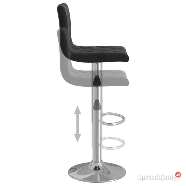 Stołki barowe 2 czarne obite aksamitem WM333684 mazowieckie Warszawa