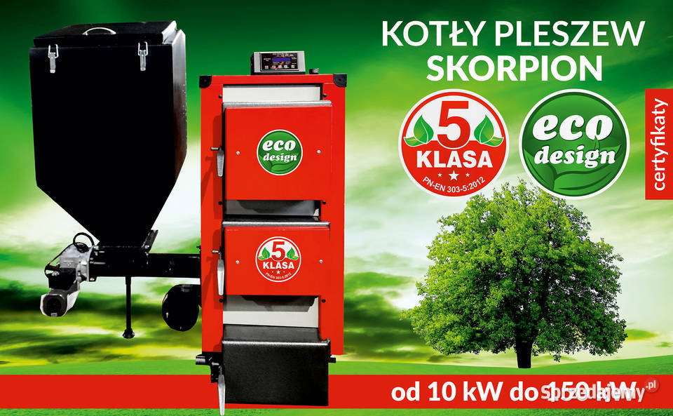 Piec Kocioł z podajnikiem na ekogroszek KLASA 5 sprzedam