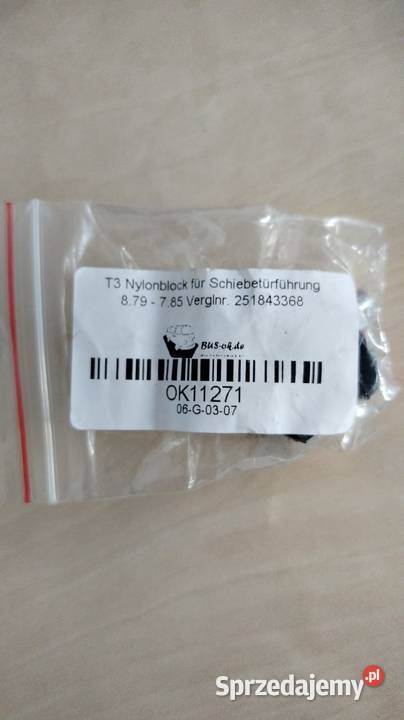 Blok nylonowy do prowadnicy drzwi przesuwnych osobowe